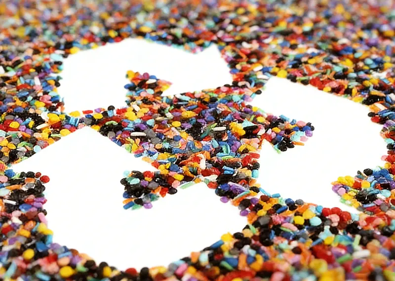 Il potere delle particelle di materie prime riciclabili